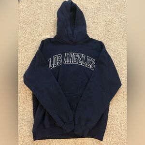 Gildan Blue Sweatshirt Los Angeles Hoodie